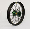 PRO-WHEEL WHEEL REAR 1.85X19 GREEN HUB BLK RIM/GLD SPOKE/SIL NIPPLE 24-2105241