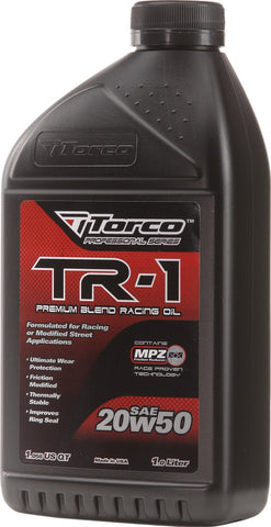 TORCO TR-1R PREMIUM BLEND RACING OIL 20W-50 1L A142050CE