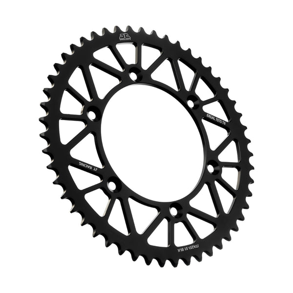 JT REAR RACELITE SPROCKET ALUM 51T-520 BLK HON/YAM JTA251.51BLK