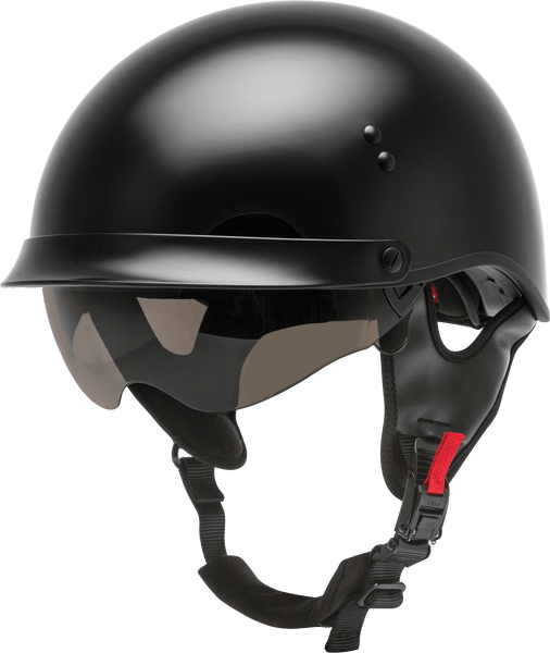 GMAX HH-65 HALF HELMET FULL DRESSED BLACK LG H9650026