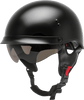 GMAX HH-65 HALF HELMET FULL DRESSED BLACK XS H9650023