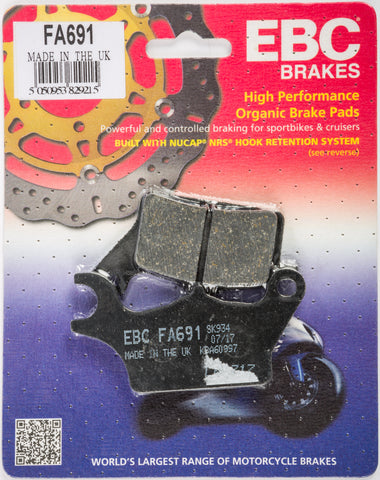 EBC BRAKE PADS FRONT FA691