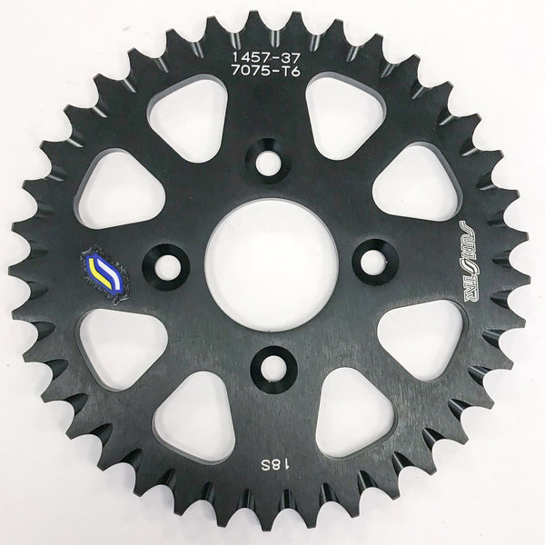 SUNSTAR REAR SPROCKET ALUMINUM 37T-420 BLK COB 5-145737BK