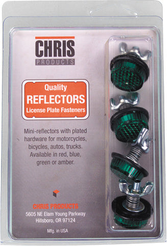CHRIS PRODUCTS MINI-REFLECTORS AMBER 4/PK CH4A