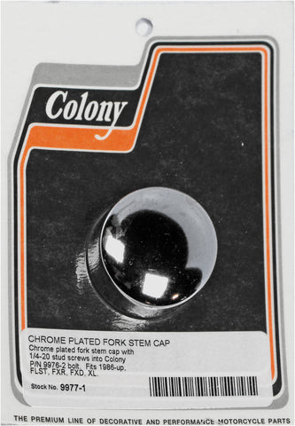 COLONY MACHINE CHROME FORK STEM CAP FLST FXR FXD XL 86-UP 9977-1