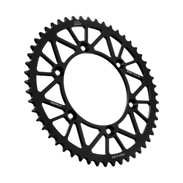 JT REAR RACELITE SPROCKET ALUM 52T-520 BLK HON/YAM JTA251.52BLK