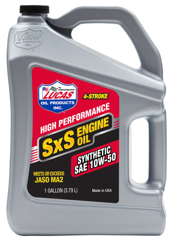 LUCAS SXS SYNTHETIC ENGINE OIL 10W50 1 GAL 11213