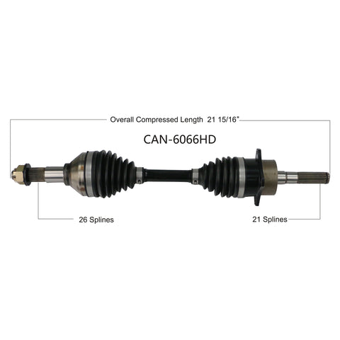 OPEN TRAIL HD 2.0 AXLE FRONT LEFT CAN-6066HD