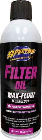 SPECTRO AIR FILTER OIL 10 OZ H.FILTER