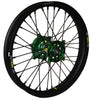 PRO-WHEEL WHEEL REAR 2.15X19 GREEN HUB BLK RIM/BLK SPOKE/BLK NIPPLE 24-2205222