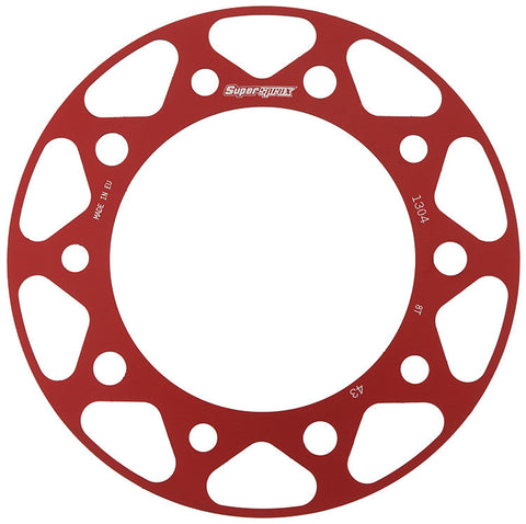 SUPERSPROX REAR EDGE SPRKT COLOR DISK ALU 43T-525 RED HON/YAM RACD-1304-43-RED