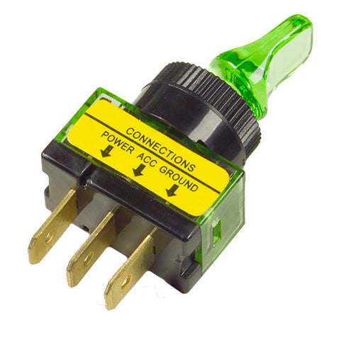 GROTE TOGGLE SWITCH GREEN 20 AMP 82-1911