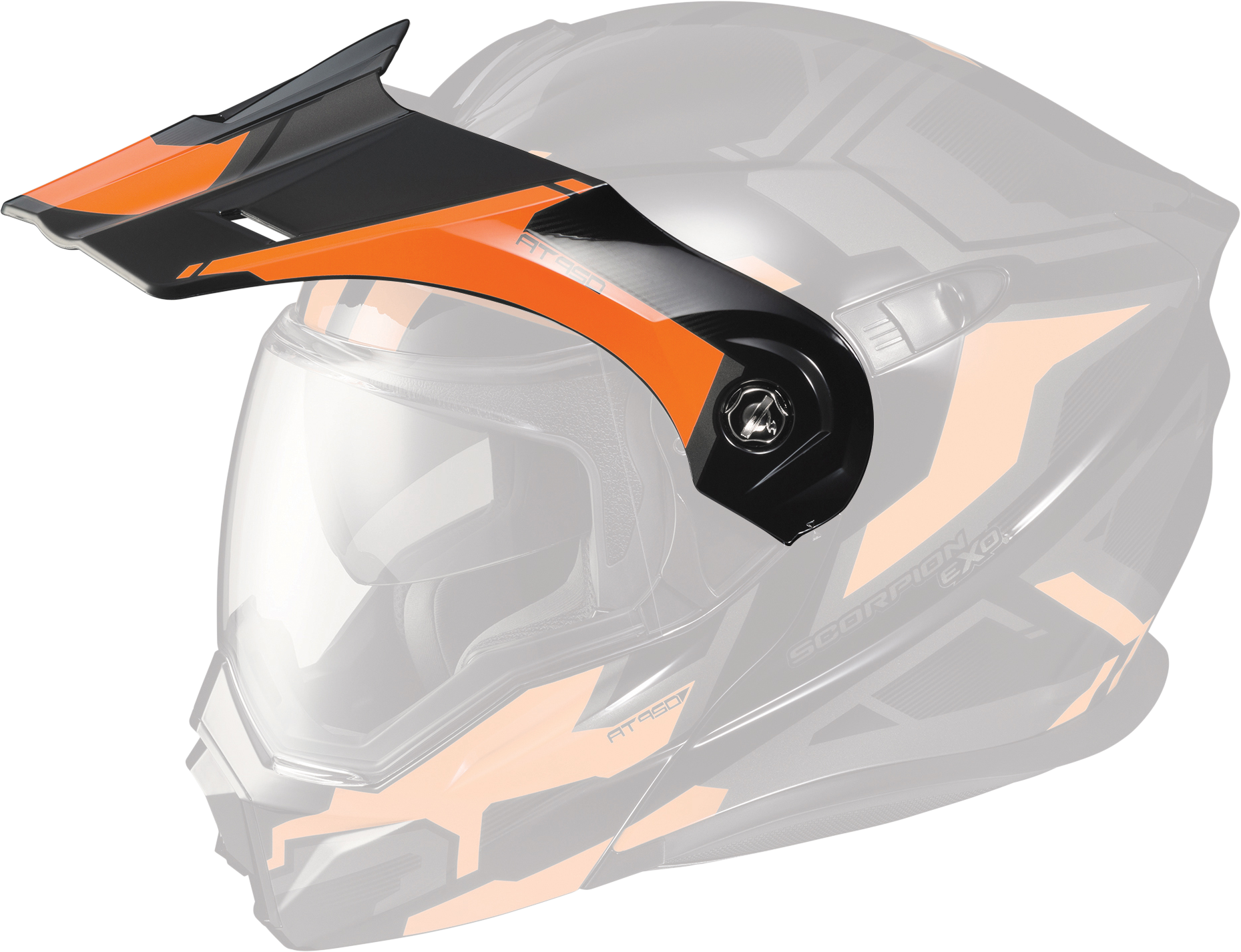 SCORPION EXO EXO AT950 HELMET PEAK VISOR ELLWOOD ORANGE 52 533 95