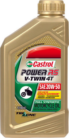 CASTROL POWER 1 V-TWIN 4T SYNTHETIC 20W50 1 QT 15D28D