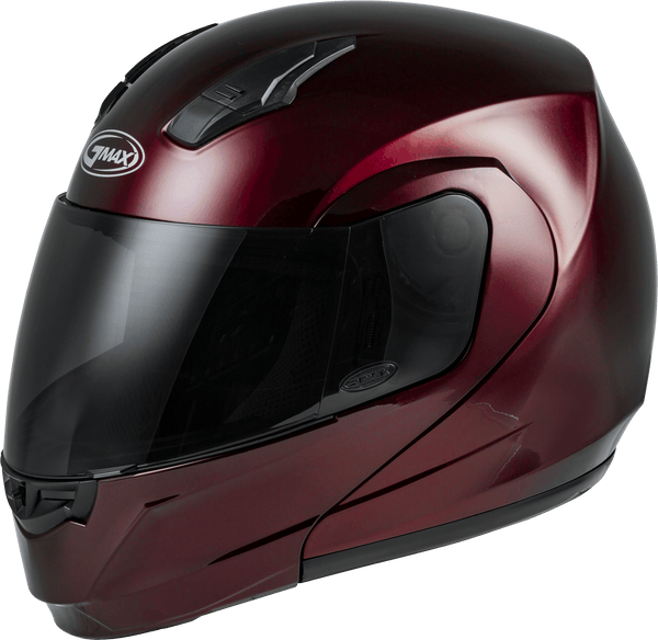 GMAX MD-04 MODULAR HELMET WINE RED LG G104106