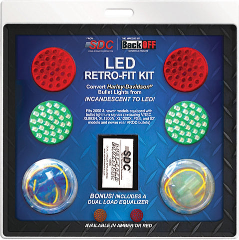 SDC LED RETRO-FIT KIT RED REAR ONLY 02450
