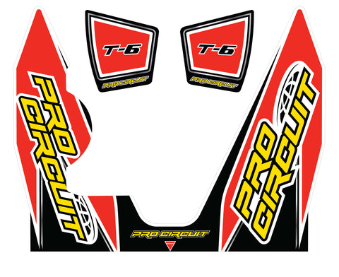 PRO CIRCUIT T-6 WRAP/END CAP DECAL YZ450F REPLACEMENT MUFFLER STICKERS DC14T6-YZ450F