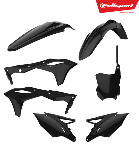 POLISPORT PLASTIC BODY KIT BLACK 90715