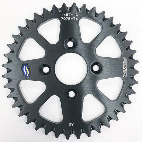 SUNSTAR REAR SPROCKET ALUMINUM 40T-420 BLK COB 5-145740BK