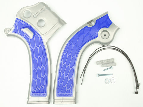 ACERBIS X-GRIP FRAME GUARD SILVER/BLUE 2464741404