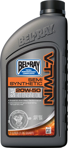 BEL-RAY V-TWIN SEMI-SYNTHETIC ENGINE OIL 20W-50 1L 96910-BT1
