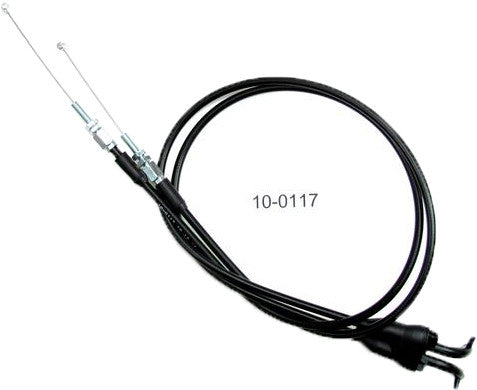 MOTION PRO BLACK VINYL THROTTLE PUSH-PULL CABLE SET 10-0117