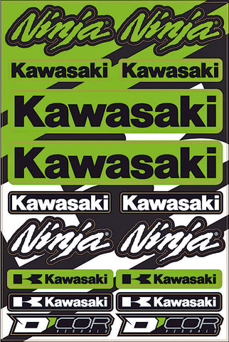 D-COR KAWASAKI STREET DECAL SHEET 40-20-102