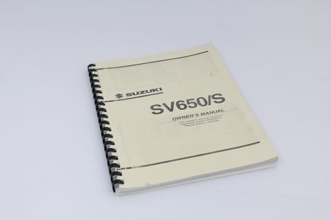 Owner's Manual Suzuki SV650/S 03-11 OEM SV 650