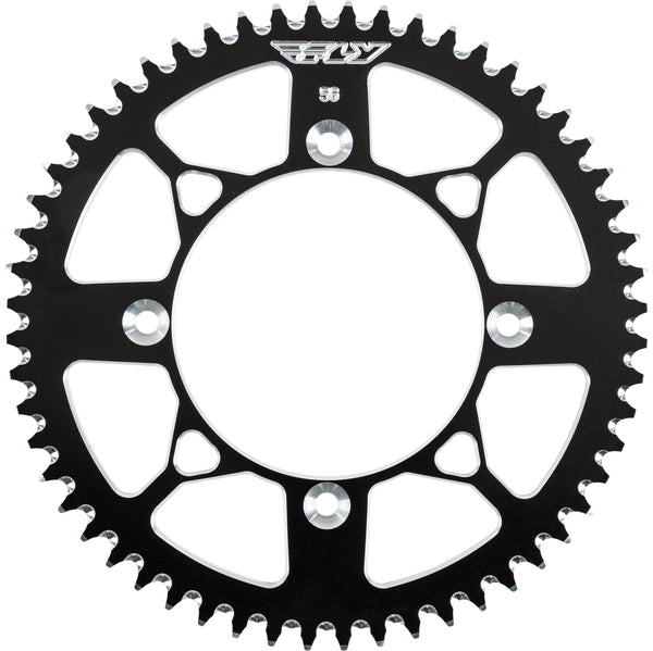 FLY RACING REAR SPROCKET ALUMINUM 56T-420 BLK HON 201-56 BLK