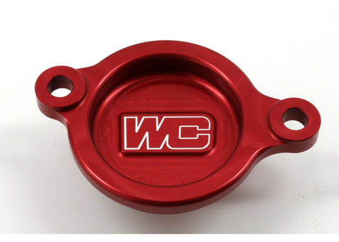 WORKS OIL FILTER COVER RED HON 27-006