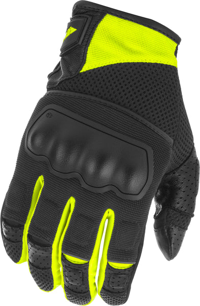 FLY RACING COOLPRO FORCE GLOVES BLACK/HI-VIS SM 476-4123S