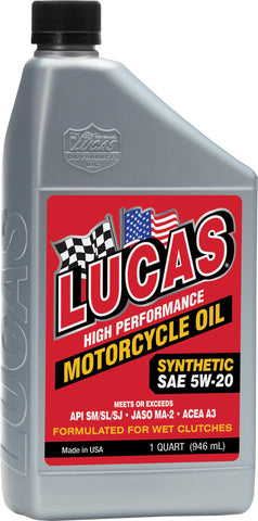 LUCAS SYNTHETIC HIGH PERFORMANCE OIL 5W20 1QT 10704