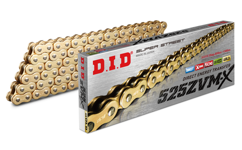 D.I.D SUPER STREET 525ZVMXG-100L X-RING CHAIN GOLD 525ZVMXG100Z
