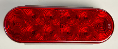 BLUHM TRAILER LIGHT OVAL 13 LED RED BL-TRLEDOR