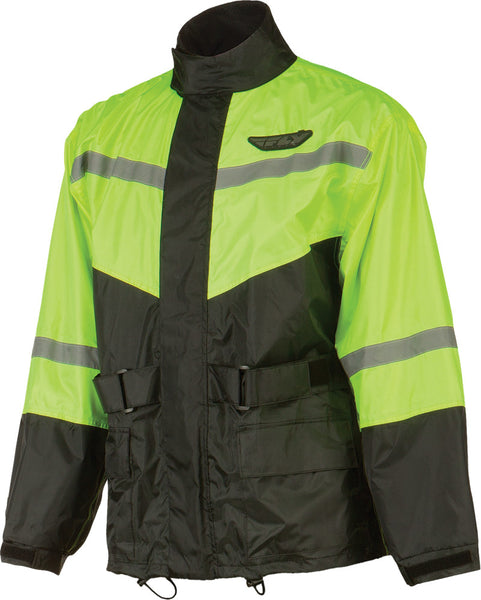 FLY RACING 2-PIECE RAIN SUIT BLACK/HI-VIS 5X #6016 478-8015~9