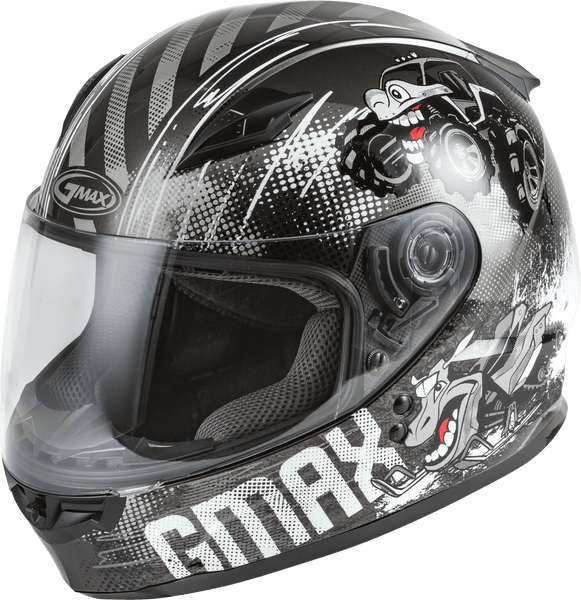 GMAX YOUTH GM-49Y BEASTS FULL-FACE HELMET DARK SILVER/BLACK YS G1498540