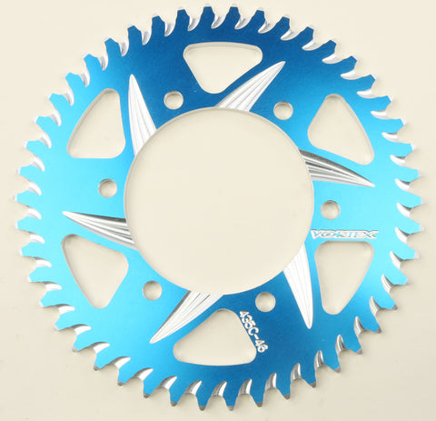 VORTEX REAR CAT5 SPROCKET ALUMINUM 46T-525 BLU KAW/SUZ/YAM 435CZB-46