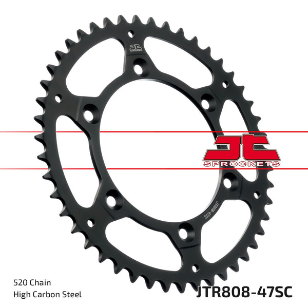 JT REAR SPROCKET STEEL 47T-520 KAW/SUZ JTR808.47SC