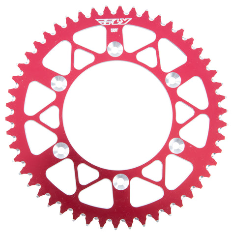 FLY RACING REAR SPROCKET ALUMINUM 50T-520 RED HON 225-50 RED