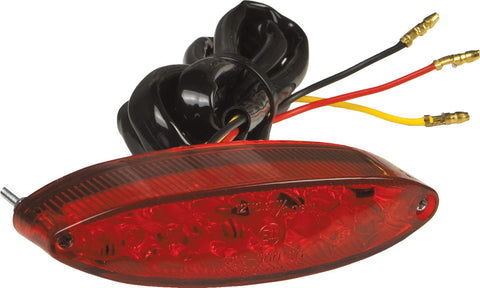 K&S LED BRAKELIGHT ASSEMBLY CLEAR WIRE YEL/GND BLK/TAIL RED/STOP 25-6605SC