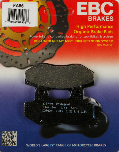 EBC BRAKE PADS FA86