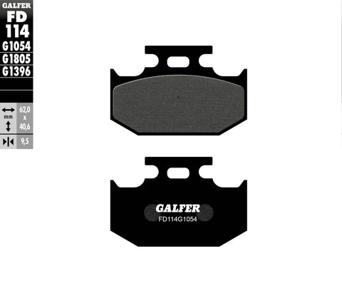GALFER BRAKE PADS SEMI METALLIC FD114G1054 FD114G1054