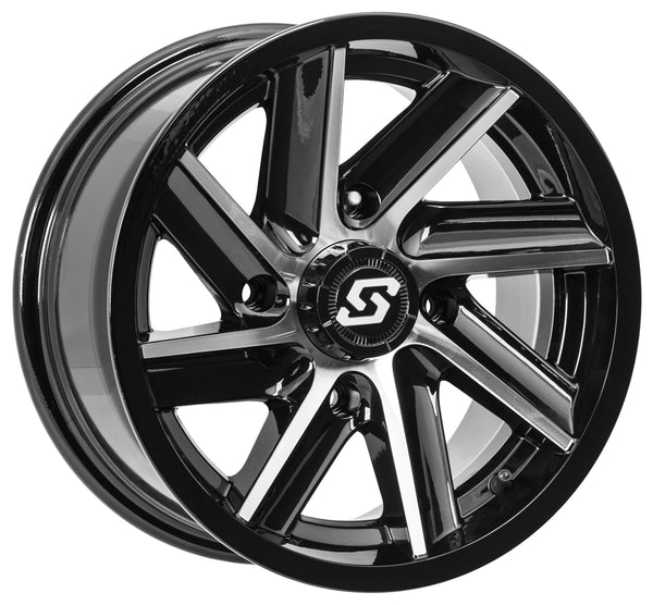 SEDONA CHOPPER WHEEL 14X7 4/137 5+2 (+10MM) BLK/MACHINED A85M-47037-52S