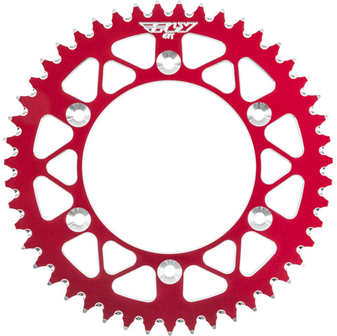 FLY RACING REAR SPROCKET ALUMINUM 47T-520 RED HON 225-47 RED
