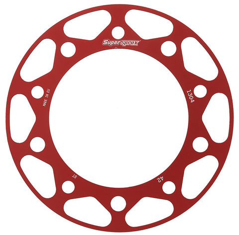 SUPERSPROX REAR EDGE SPRKT COLOR DISK ALU 42T-525 RED HON/YAM RACD-1304-42-RED