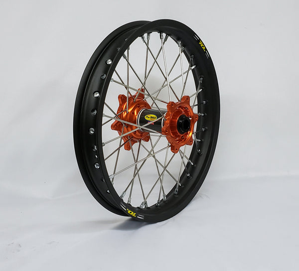 PRO-WHEEL WHEEL REAR 2.15X19 ORANGE HUB GLD RIM/BLK SPOKE/SIL NIPPLE 24-3206421