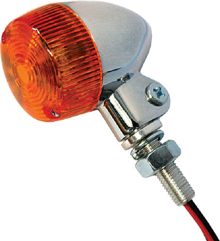 K&S TURN SIGNAL STYLE 1 CHROME/AMBER LENS 3-WIRE 25-8323CM
