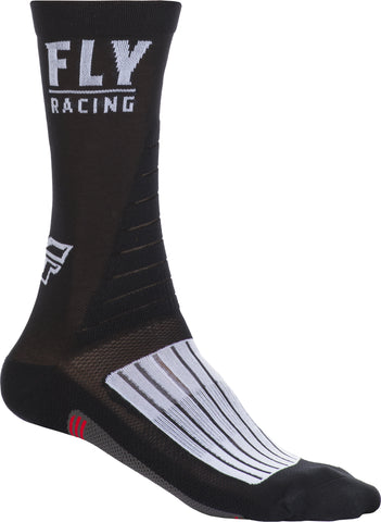 FLY RACING FLY FACTORY RIDER SOCKS BLACK/WHITE/RED SM/MD SPX009600-A1