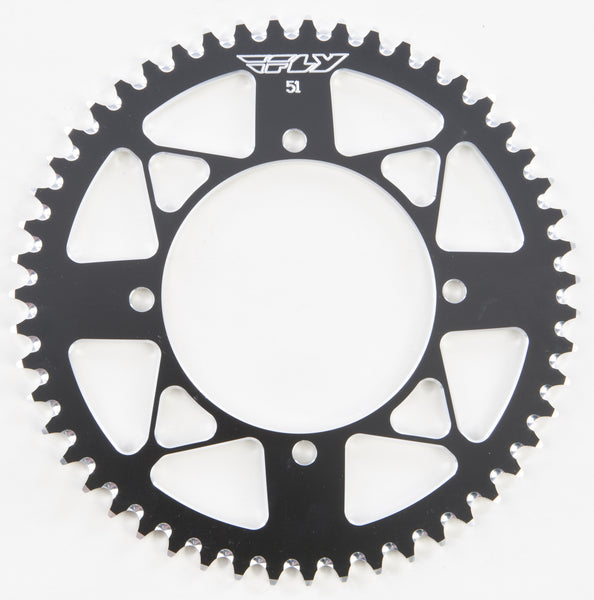 FLY RACING REAR SPROCKET ALUMINUM 51T-420 BLK KAW/SUZ 414-51 BLK