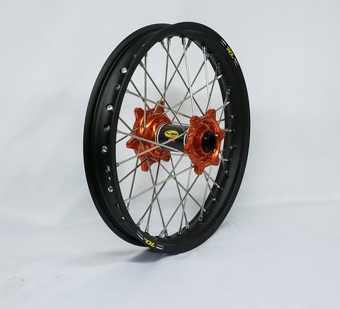 PRO-WHEEL WHEEL REAR 1.60X14 ORANGE HUB BLK RIM/SIL SPOKE/SIL NIPPLE 24-3076211